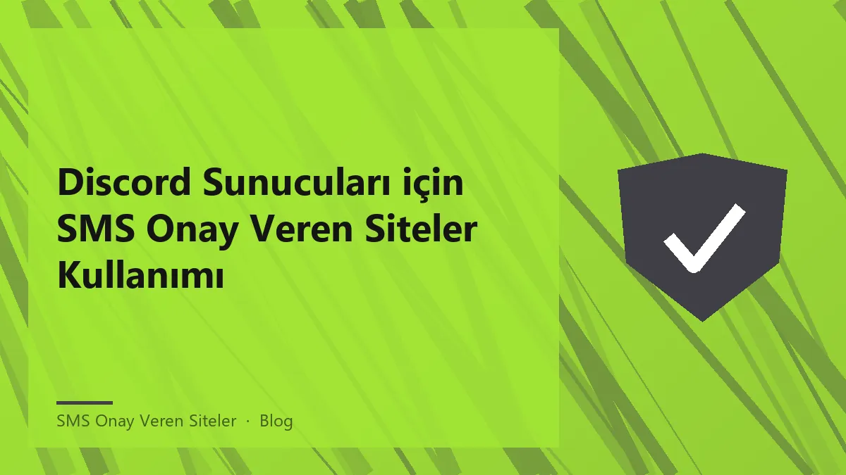Discord sunucuları için SMS onay veren siteler ile ilgili görsel